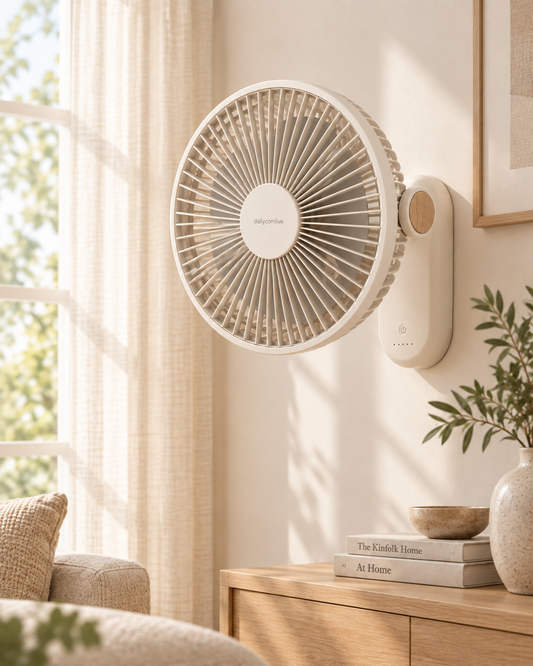 dailycomlive WallBreeze Wall-Mounted Fan – Ultra-Quiet 120° Oscillating Air Circulator with Remote Control, Timer & Adjustable Tilt